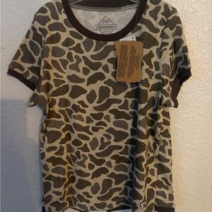 Burlebo Boys Camo 2-Piece Set – Tee & Shorts – Size M – NWT